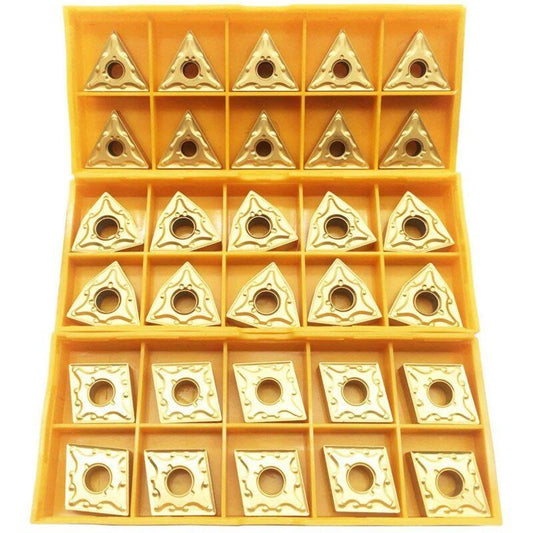 30 pcs Cnmg 431 + Wnmg 431 + Tnmg 331 Cnc Indexable Solid Carbide Blades For Lathe Turning Tool Holder..