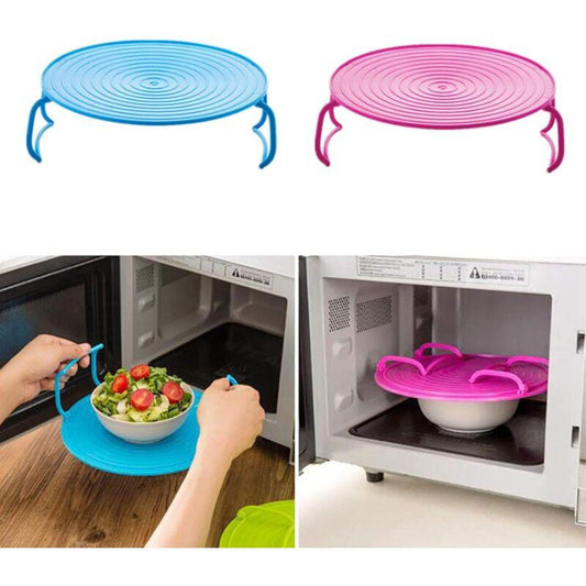 ROund Tray Steamer Rack Double Layer Steamer Rack Multifunctional Plastic Cooking Tray Holder Tray Rack Microwave Oven.