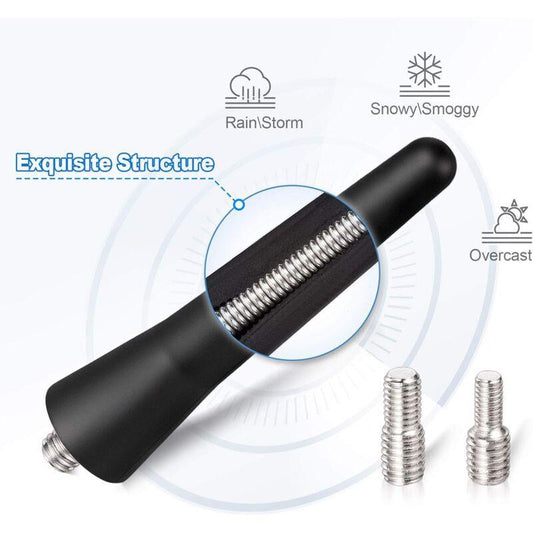 Autoparts Universal 65Mm Short Car Antenna Modified Carbon Fiber Style Black.