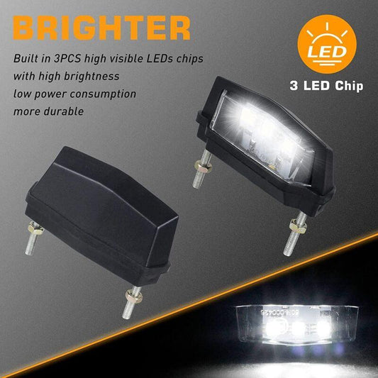 1 Pc Motorcycle License Plate Light, 12V Universal Motorcycle LED Tail Light Rear License Plate Lamp, White Light.