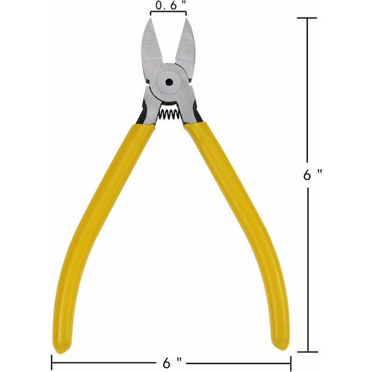 6'' Diagonal Cutting Pliers, Professional Wire Cutter With High Strength Chrome Vanadium Alloy Steel Cutting Edge.