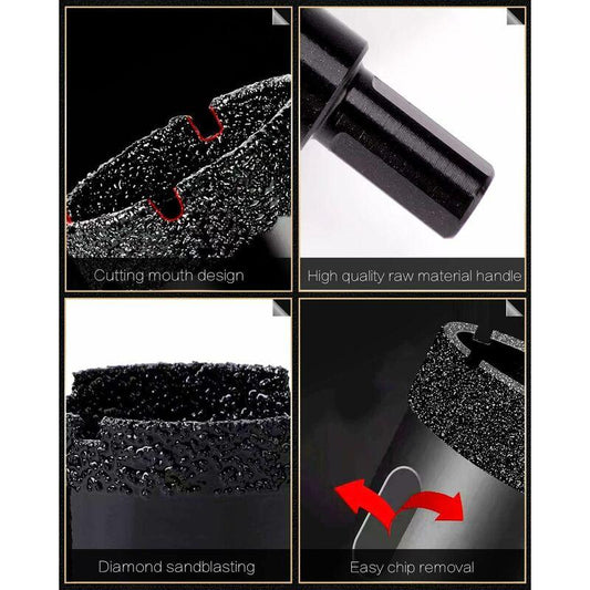 25Mm Brazed Core Diamond Hole Saw Drill Bit Hollow Hole Cutter For Glass Porcelain Tile Marble Ceramic Granite.