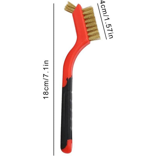 3 pcs Wire Brushes Stainless Steel Brass Carbon Nylon Scrub Brushes For Cleaning Welding Slag Stripping Rust Dust.