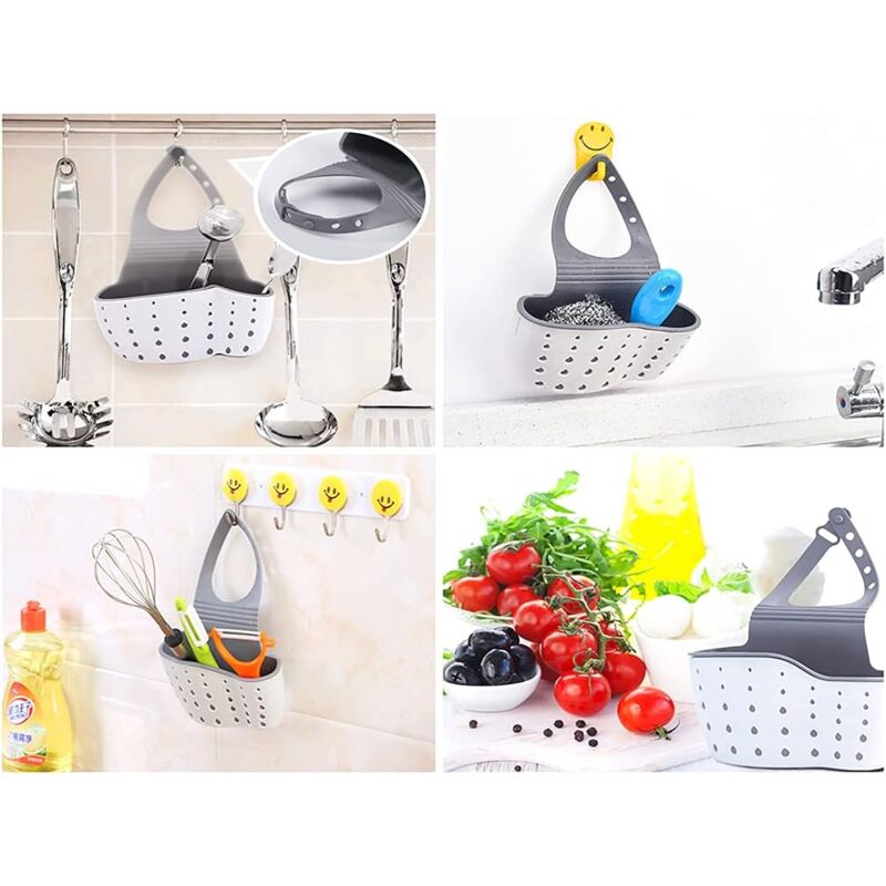 Kitchen Sink Sponge Holder, Hanging Drainer Basket, Hanging Drainer Basket, Sink Storage Shelf, Storage Sponge Holder,