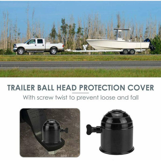 Trailer Hitch Ball Cover, 50Mm Universal Hitch Ball Cap Tow Ball Cover Trailer Hitch Ball Protective Cover, Black.