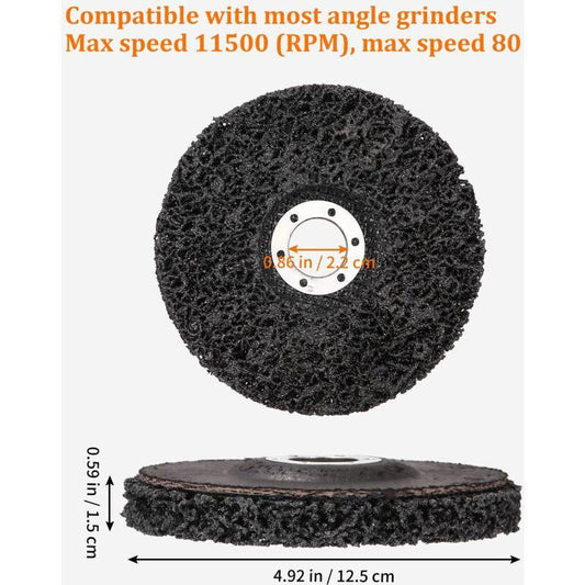 5 pcs Grinding Disc, 125 X 22 Mm, Abrasive Disc For Angle Grinder, Csd Abrasive Cleaning Disc Coarse Cleaning Discs For.