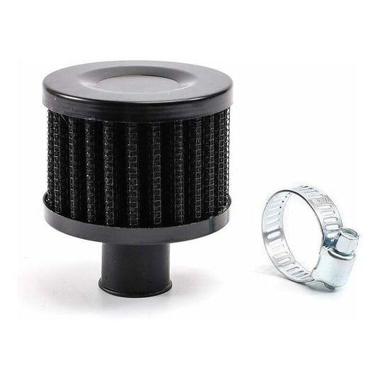 Universal Interface Motorcycle Air Oil Filters Car Cold Air Intake Filter 12Mm Vent Turbo Crankcase Breather (Black).