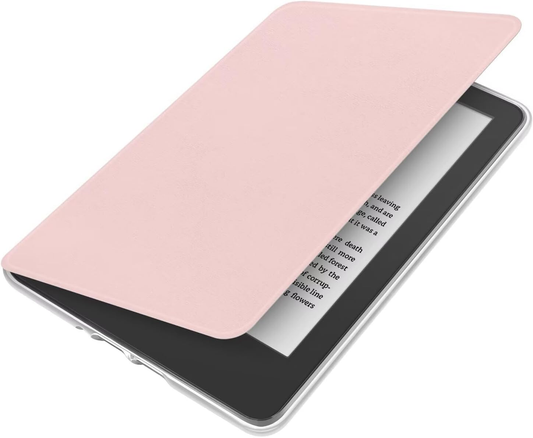 360° Rotating & Detachable Magnetic Case for 7" Kindle Paperwhite 12th Generation (2024) â Auto Wake/Sleep, Hands-Free Stand, Clear Back Cover(pink).