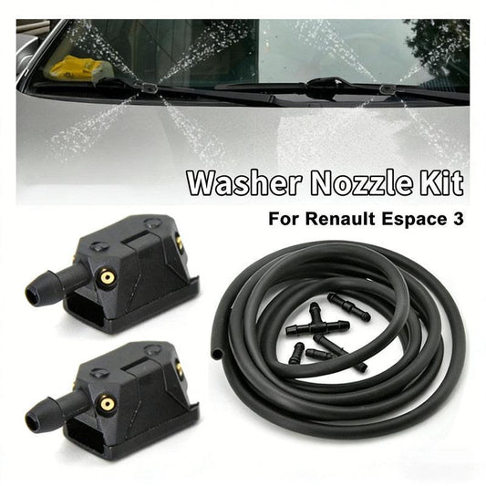 Adjustable 4-hole car wiper arm washer nozzle 8mm/9mm, compatible with Renault Espace 3 windshield washer retrofit..