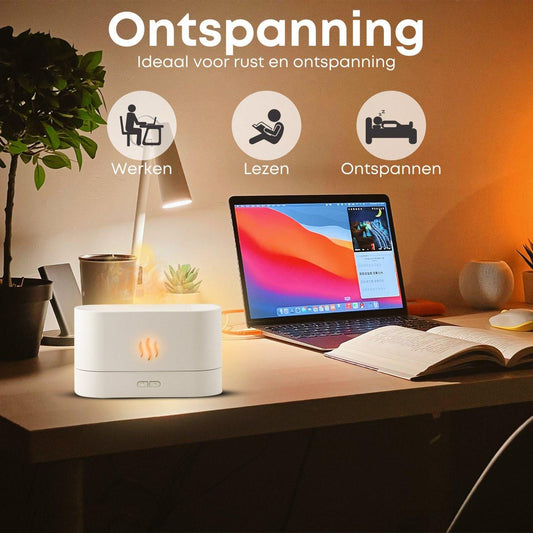 Boostiv Aroma Diffuser - Humidifier - Aromatherapy - Flame Effect - Aroma Diffuser.