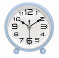 Wekker - Analog Wekker - Digital Alarm Clock - Children's Alarm Clock - Silent Bedside Clock - Battery Operated Portable Alarm Clock - No Ticking - Large Numbers - For Bedroom, Living Room, Office, Travel (Blue)