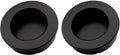 Pull handle - Matte Black - Round - Ø40mm - Sliding door handle - Set of 2