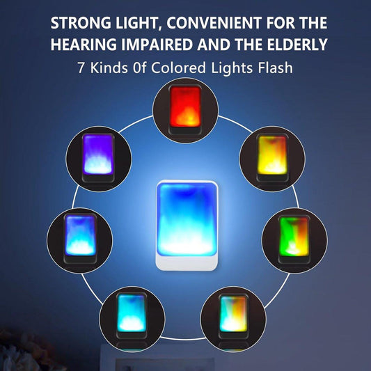 Doorbell - Wireless Doorbell - Wireless Doorbell - Doorbells - 2 transmitters and 3 receivers - With 7 bright light colors and 4 volume levels - For home/office, the elderly and the hearing impaired.