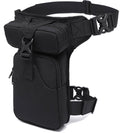 Fanny pack - Leg bag - Motorcycle fanny pack - Motorcycle bag - Tactical leg bag - Tool bag - Unisex - Black - Large capacity - 16 x 5 x 29 cm - 4 compartments - Polyester