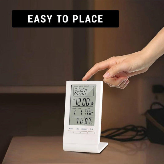 Weather Station - Thermometer - Hygrometer - Indoor/Outdoor Digital Weather Station with Radio-Controlled Clock, Trend Display and Date/Day of the Week - Smart Thermometer for Home and Office.