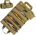 Roll-up tool bag - Tool belt - Open tool bag - with adjustable strap - Drill holder - Canvas - Roll-up pouch - Electrician's kit - Storage rack - Wrench organizer - No tool included!.