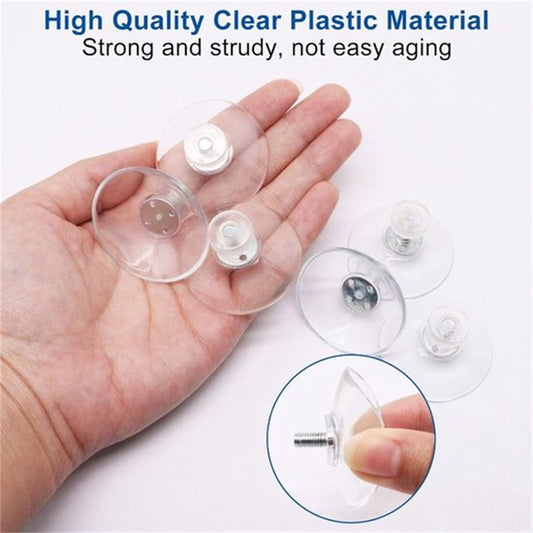 10 suction cups with M4 screws, 41 mm plastic suction cups, suction cups for windows, transparent suction cups, suction cups with 10 serrated nuts for mirrored glass wall doors and craft projects.