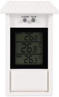 Indoor and outdoor thermometer - Thermometer - Hygrometer - Weather station - Digital thermometer - Weatherproof for indoor and outdoor use - Wit.