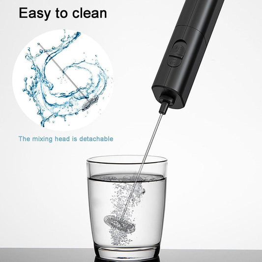 Milk Frother - Milk Frothers - Manual Milk Frother - Electric Milk Frother - Functional Electric Milk Frother - Portable Electric Milk Frother - With Whisk - For Coffee, Matcha, Latte and Cappuccino.