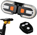 Bicycle light with alarm and rechargeable battery - Bicycle lamp - Bicycle alarm - Bicycle light - Bicycle alarm with remote control - Bicycle taillight - USB rechargeable - Waterproof - Alarm system - Bicycle taillight with alarm function - Black