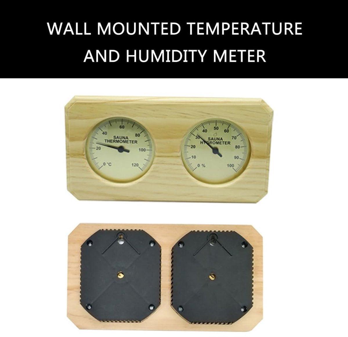 Indoor Thermometer - Indoor Thermometer - Thermometer - Weather Station - Hygrometer - Waterproof Wall-Mounted Thermometer and Hygrometer - Suitable for Indoor Bathroom, Sauna, Baby's Room.