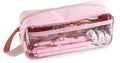 Transparent Pencil Case - Pink - Groot - 21 x 9 x 7 cm - For School, Boys, Girls and Adults - Pencil Case.