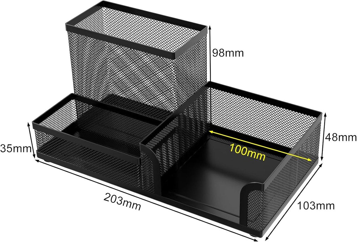 Pencil holder - Office accessories - Desk organizer - Pencil holder - Mesh - Metal - Desk - Desk organizer - Black
