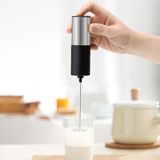 Milk Frother - Milk Frother - Manual Milk Frother - Electric Milk Frother - Milk Frother with Stand - Portable Beverage Mixer - Efficient Foaming Lance - Professional Whisk - Create the Perfect Coffee Foam.