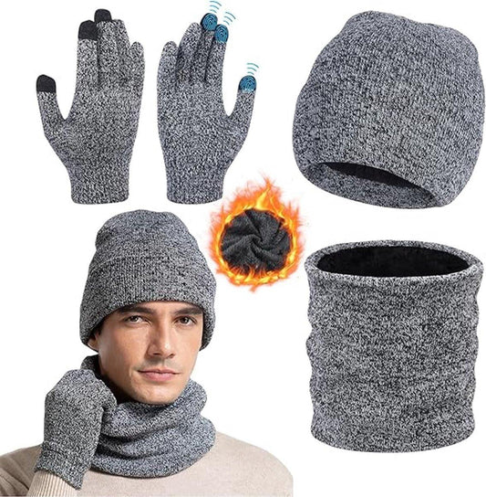 Beanie - Cotton beanie - Warm winter beanie - Scarf - Gloves - Touchscreen gloves - Ski mask - 3-in-1 beanie - Snowboard, skate, riding - Windproof and warm - Soft and comfortable - Warm fleece lining - Neck warmer.