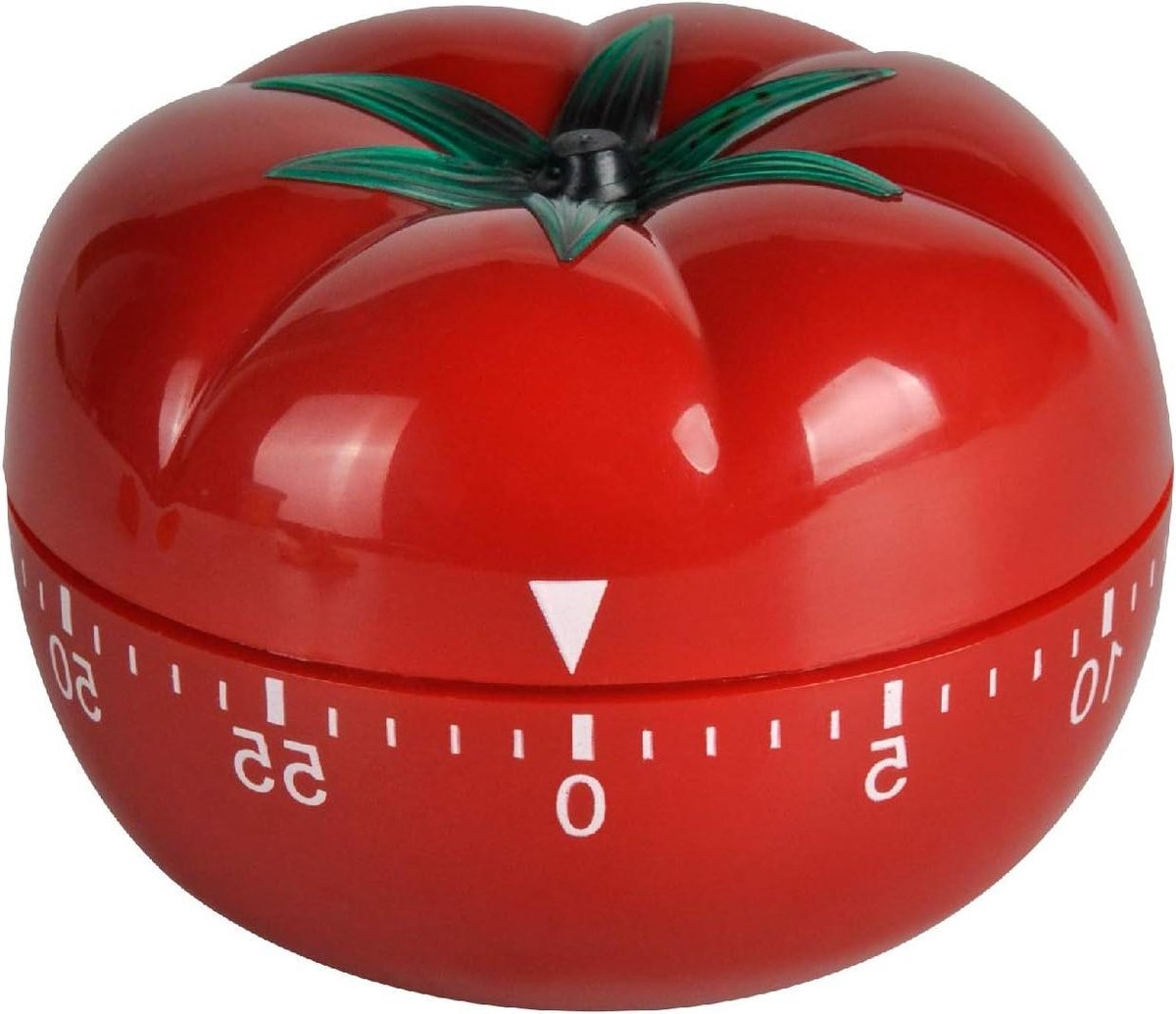 Mechanical Kitchen Timer with Tomato-Shaped Countdown