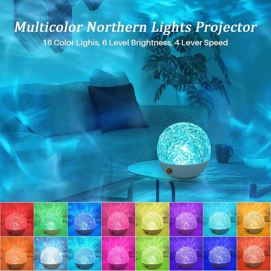 Projector - Starry Sky Projector - Starry Sky Lamp - 16 Color LED - Wave Lamp - Decorative Projector - With Remote Control - For Bedroom.