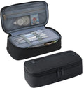 Large capacity pencil case, suitable for teenagers and adults, attractive black pencil case, unisex pencil case.