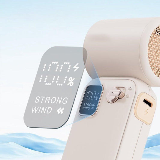 Fan - Small fan - Lightweight portable fan with intelligent airflow control and 3600 mAh battery for cooling anytime (Apricot).