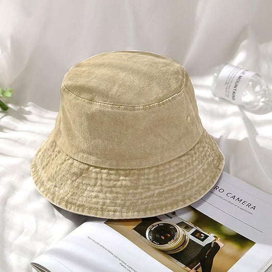 Cotton bucket hat for women and men, foldable, solid color, sun hat, fishing hat, outdoor hat, summer garden, camping, hiking, travel, beach hat