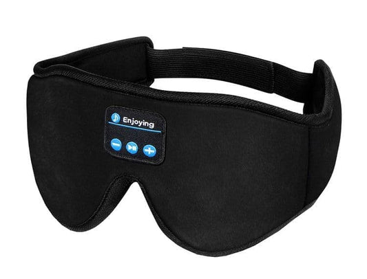 Bluetooth Sleep Headphones in Headband with Eye Mask, Wireless Stereo Music for Sleep and Relaxation, Black