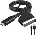 SCART to HDMI Converter 1080P, Wireless Adapter Plug & Play, Compatible with Home Theater TV Projector