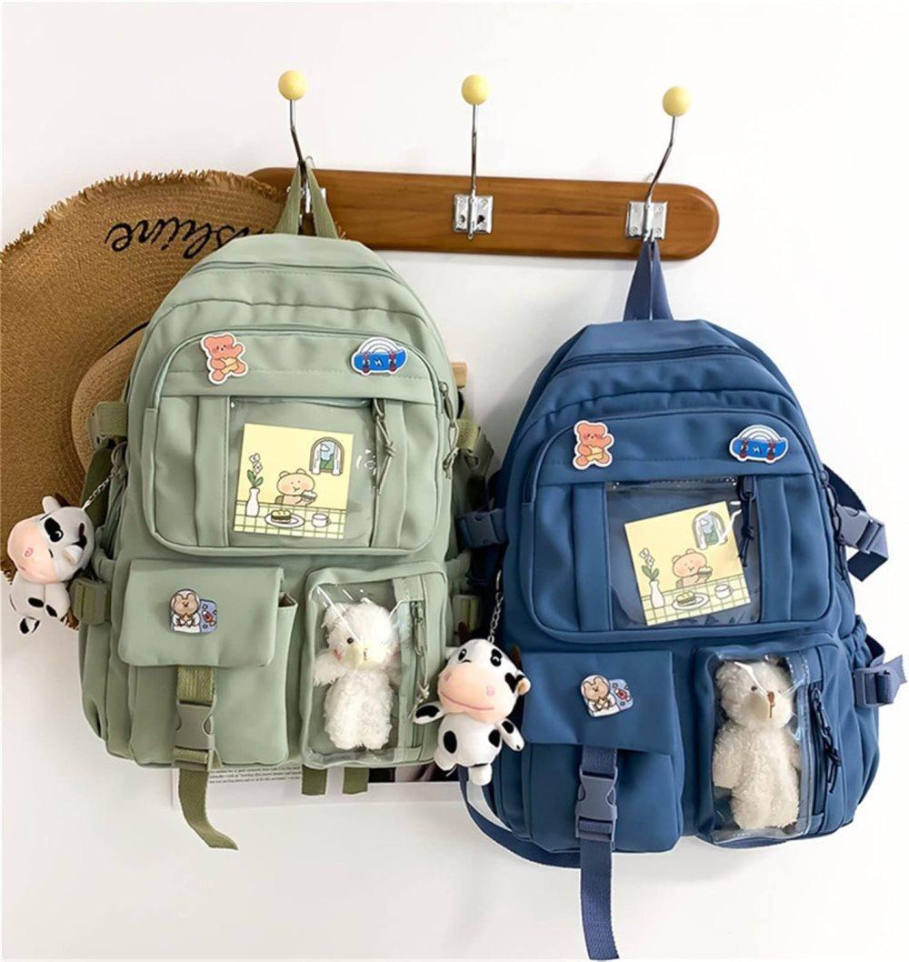 Kids Backpack 43x31 cm for School, Black, with Accessories, Compatible with Children and Teens