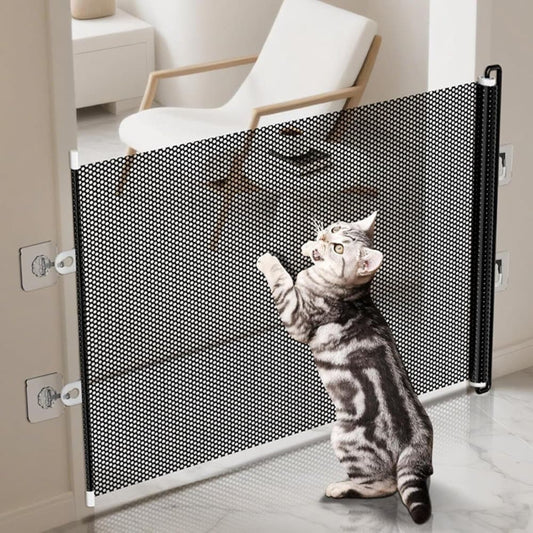 Child Safety Gate Removable for Indoors, 40x125 cm, Compatible with Children & Pets, Black