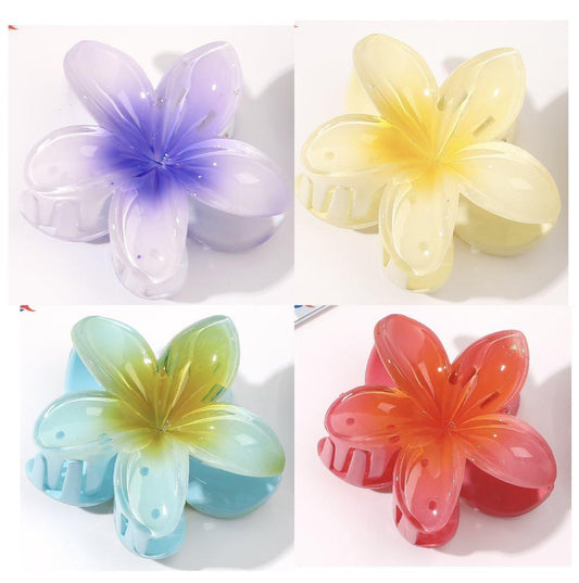 Anti-Slip Flower Hair Clips 4-Pack, Non-Slip Floral Hair Accessories for Women and Girls.