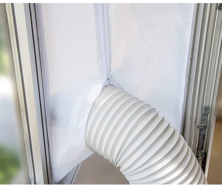 Window Seal for Portable AC with Zipper and Tape, Compatible with All Mobile Air Conditioners, 300 x 32cm