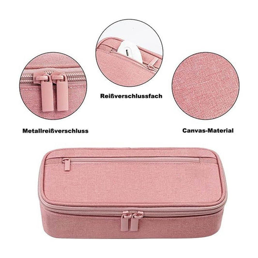 1 Pack Large Capacity Pencil Case, Multifunctional Lightweight Durable Organizer for Students and Office, Pink