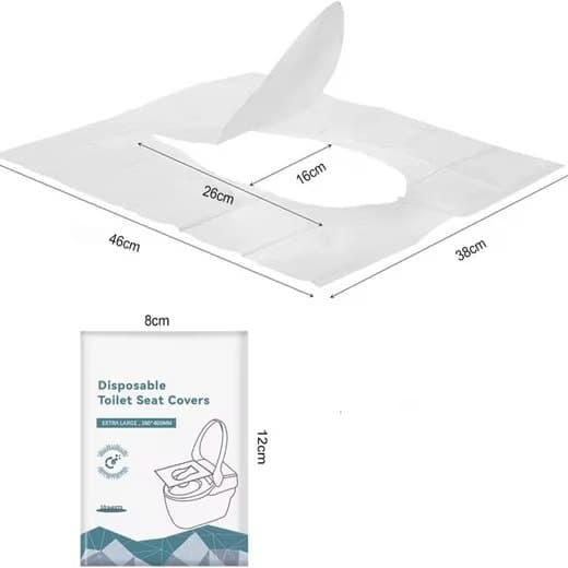 80 pcs Biodegradable Water-flushable Toilet Seat Covers, 38x46cm
