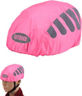 Reflective Bicycle Helmet Cover, Universal Wind and Water Resistant, Compatible with All Brands, Pink