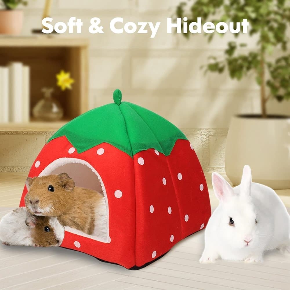 Small Animal House for Guinea Pigs and Rabbits, Cat Bed for Sleep Play Rest, Compatible with Smultron Pet, 36 x 36 x 38cm