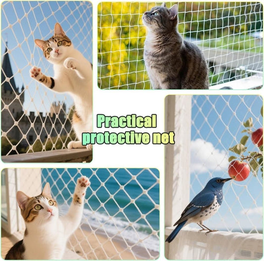 1 Pack Cat Protection Net for Balconies and Windows, Compatible with Cats, 8M x 3M