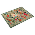 Bohemian Floral Doormat Non-slip Absorbent Dirt-Resistant Machine Washable, 60x90cm, Green