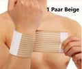 1 Pair Adjustable Wrist Bandage With Velcro | Wrist Support | Wrist Protector | Bandage | One Size | Beige