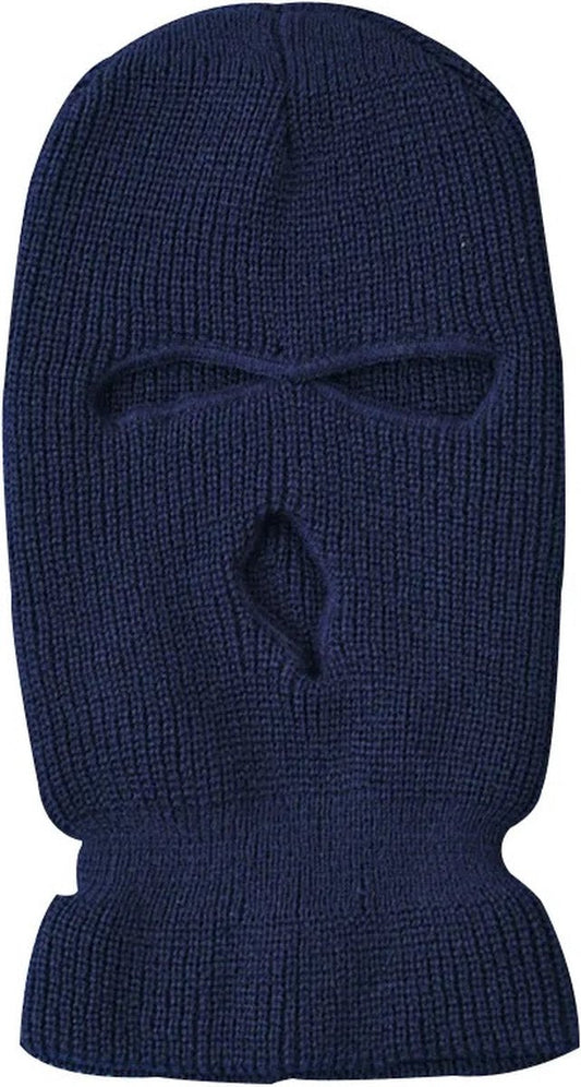 Three-Hole Balaclava | Facemask | Ski Hat | Bivouac | Winter Sports | Motorcycle/Skipper/Cycling Hat | Universal / One Size | Navy Blue.