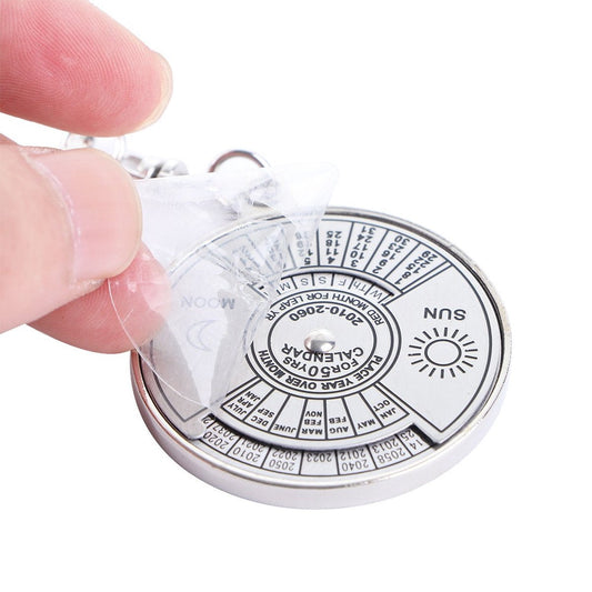 Keychain - New - Hot Sale - 2010 to 2060 - 50 Years - 'Everlasting' Calendar - Calendar - Unisex Keychain - Metal Car Keychain - Ring - Gift - Outdoor - Camping.