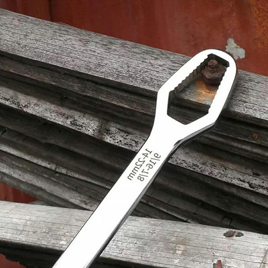 Wrench I Universal ring spanner 8-22 MM I Wrench I Adjustable I Silver.